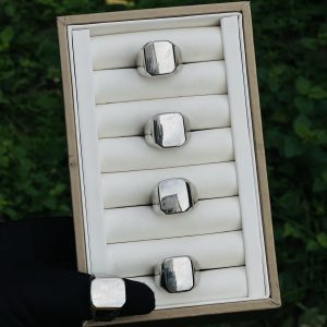 Steel silver male ring size (12) 1pcs
