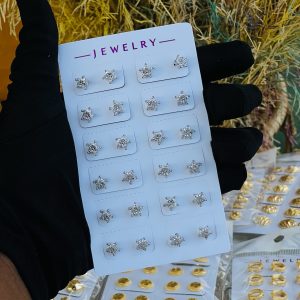 Silver earrings half pack