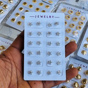 Silver earrings half pack