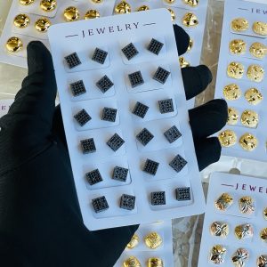 Black earrings153.  Half pack