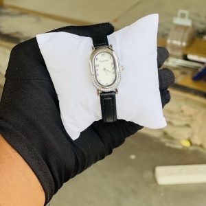 Black leather koutake watch 001