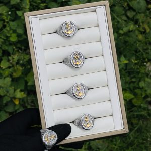 Silver male rings 001 size 9