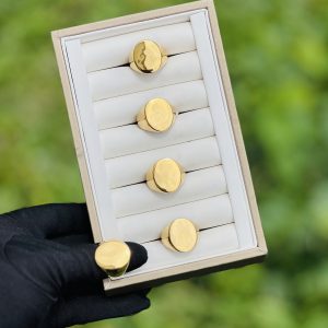 Gold plain male rings 021 size 11