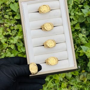 Gold Rolex male rings 022 size 9