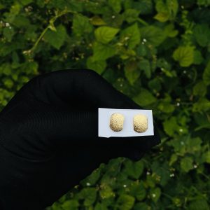 Single gold earrings 005