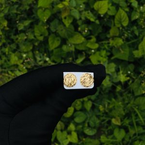 Single gold earrings 007