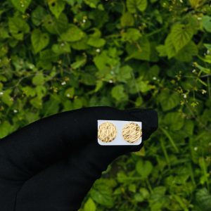 Single gold earrings 007