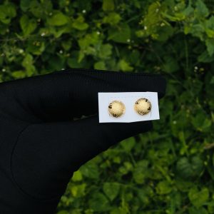 Single gold earrings 011