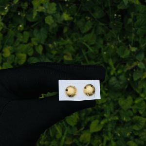 Single gold earrings 011