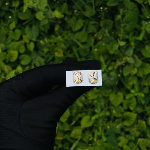 Single gold earrings 012