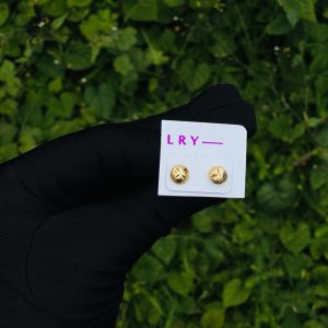 Single gold earrings 016