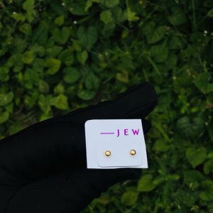 Single gold earrings 015
