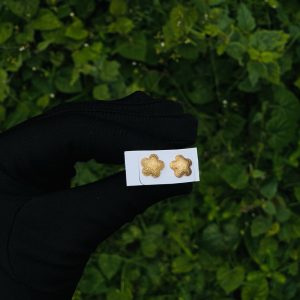 Single gold earrings 018