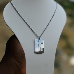 Silver cross necklace 003