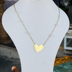 Gold love necklace 007