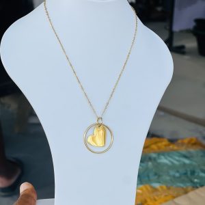 Gold love necklace 009