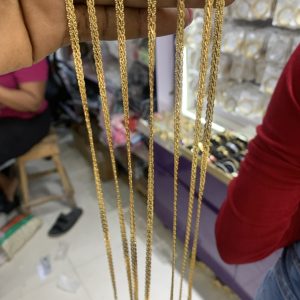 Twisted gold anklet