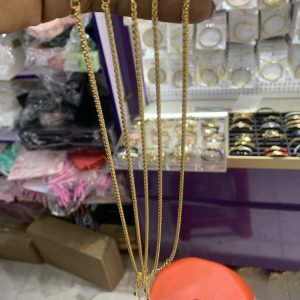 Twirl gold anklet