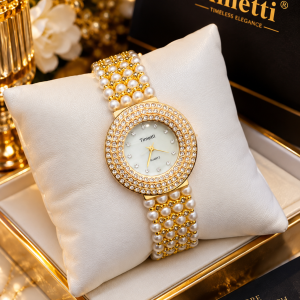Timetti stoned beaded watch