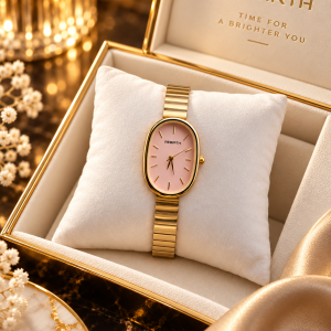 Rebirth gold pink face watch