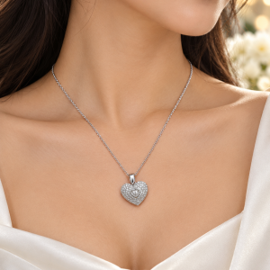 Engraved silver secret message necklace