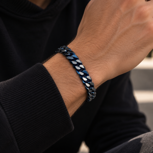 Silver blue bracelet 035