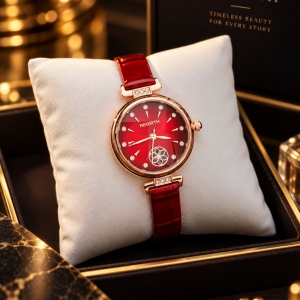 Rebirth red strap watch