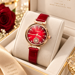 Rebirth red strap watch