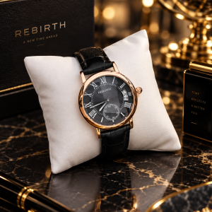 Rebirth black roman watch