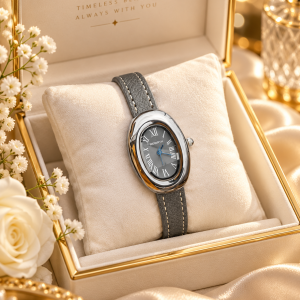 Rebirth grey face strap watch