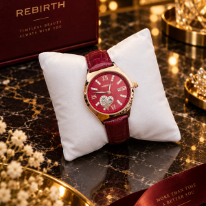 Rebirth red leather strap