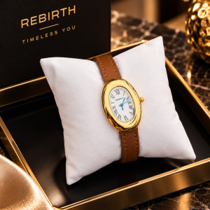 Rebirth brown leather watch