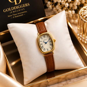 Rebirth white face brown leather strap