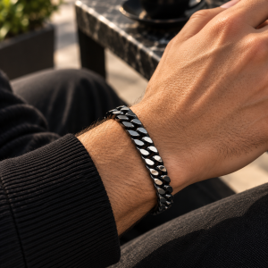 Silver slim bracelet 038