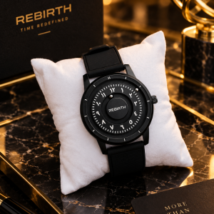 Rebirth black rubber strap