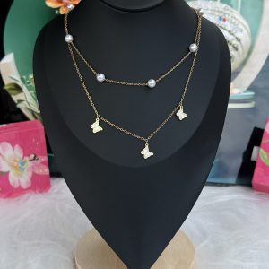 Gold p.b necklace 011