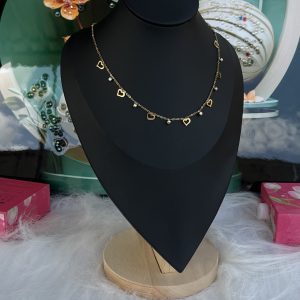 Gold love necklace 020
