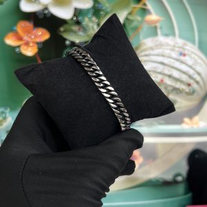 Silver slim bracelet 038