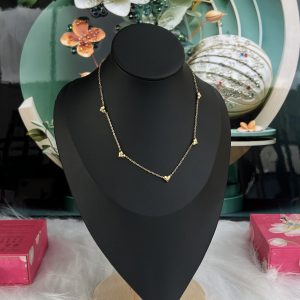 Gold love necklace 043