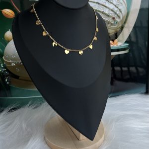 Gold love necklace 050