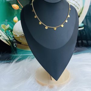 Gold love necklace 050