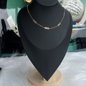 Gold infinity necklace 054