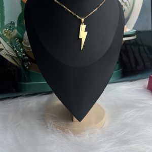 Gold thunder necklace 064