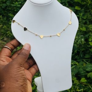 Gold love necklace 068