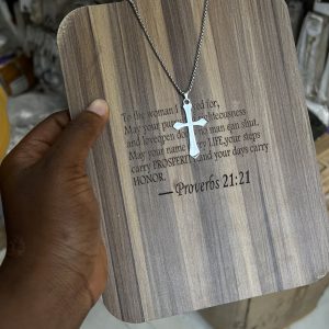 silver cross necklace 014