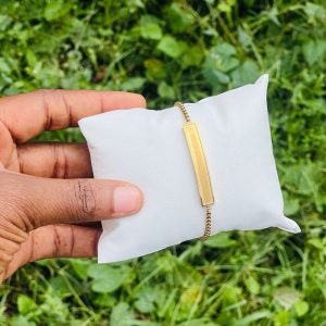 Engraved gold bracelet