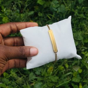 Engraved gold bracelet