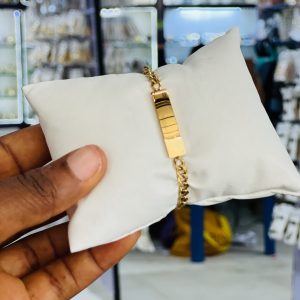 Engraved baby gold bracelet