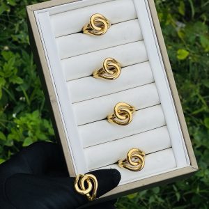 Steel ring 1pcs 005 size 8