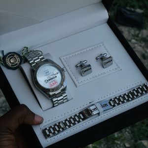 Engraved silver Arab face Rolex male combo comes with exact box 016